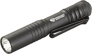 Streamlight 66318 MicroStream 45-Lumen Everyday Carry Pocket Flashlight with AAA Alkaline Battery, Black