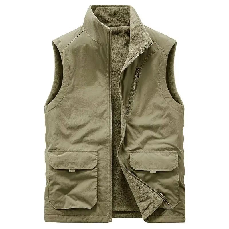 Chaleco grueso de doble cara para hombre en otoño e invierno 4