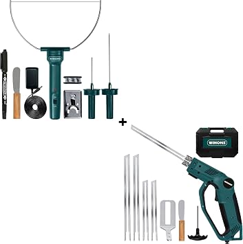 WINONS Foam Cutter Bundle, WFC-0001 Hot Wire 10W + WFC-0013 Hot Knife 250W, Detail & Heavy Cutting Kit, EPS XPS EPE Styrofoam