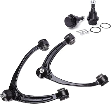 Front Upper Control Arms + Lower Ball Joints Suspension kit Replacement for 2007-2013 Chevy Silverado Tahoe Avalanche Suburban GMC Sierra Yukon XL Cadillac Escalade ESV EXT K80669 K80670 K6541