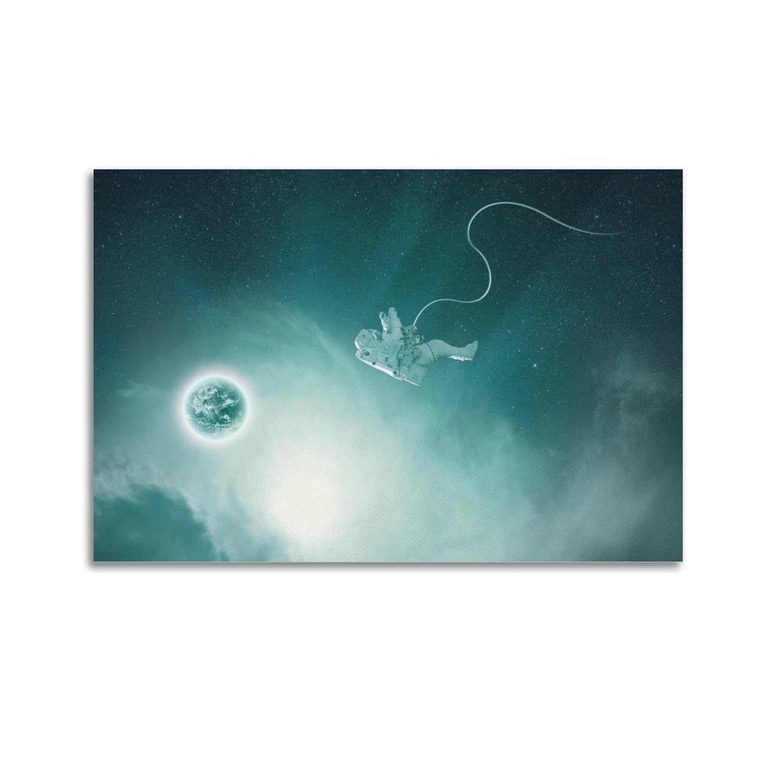 OKAHYS Space Poster Astronaut Artwork Decorative Painting Canvas Wall Artworks Picture 12x18inch(30x45cm)