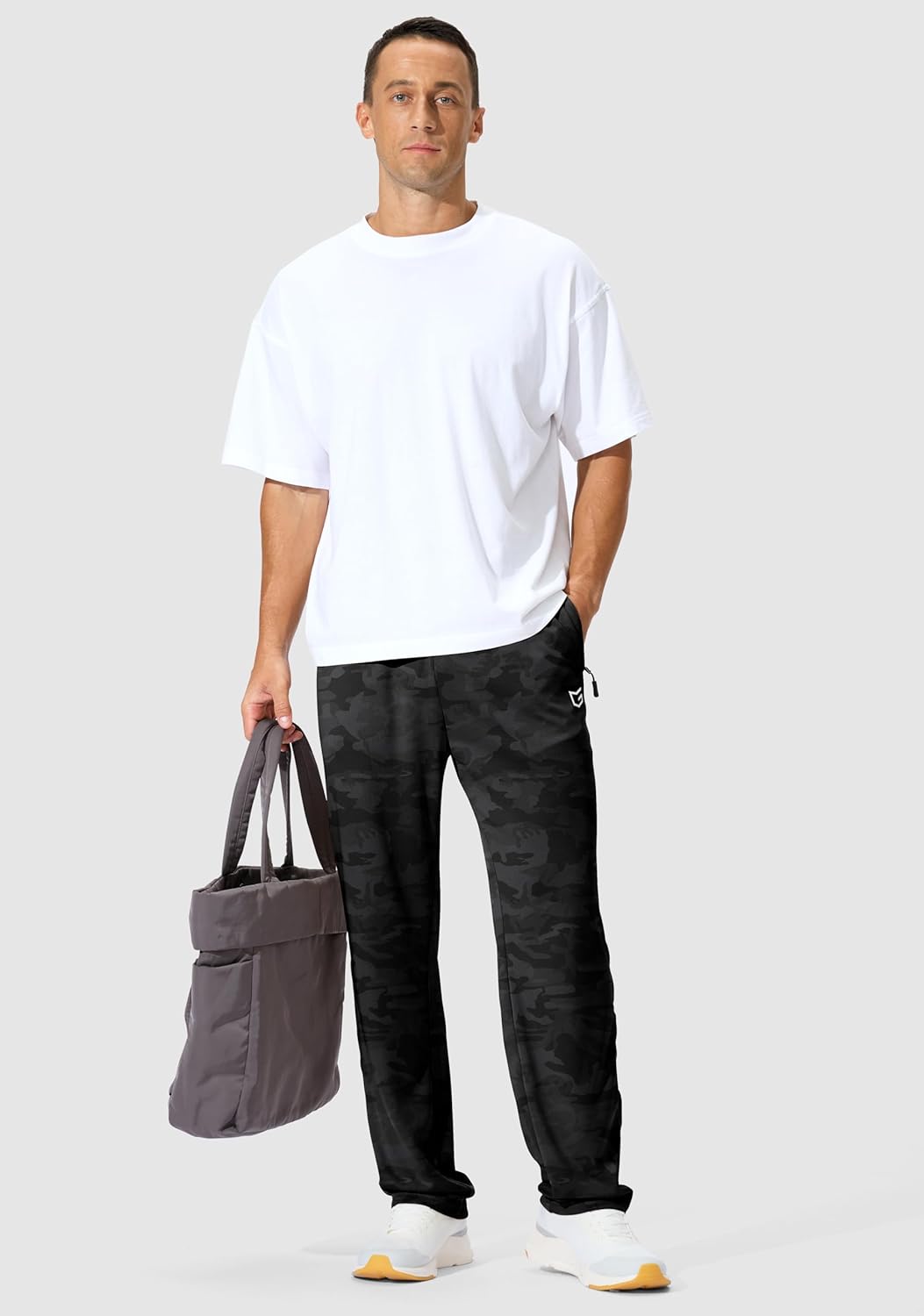 G Gradual Men's Athletic Sweatpants with Zipper Pockets Lightweight Quick Dry Mesh Workout Pants Open Bottom for Casual - Image 6