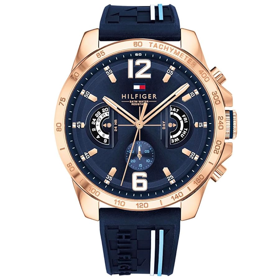 Tommy Hilfiger Orologio Analogico Multifunzionale al Quarzo per Uomo con  Cinturino in Silicone, Acciaio Inossidabile o Pelle, Sottoquadranti per  Giorno e Data, Resistente all'Acqua fino a 5ATM. : Amazon.it: Moda