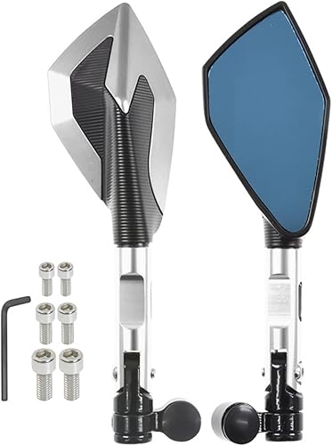 ZNYZDM Accesorios para motocicleta, espejo CNC, espejo retrovisor lateral universal para Aprilia Tuono V4 Sxv Bajaj Dominar 400 Pulsar 200 Ns