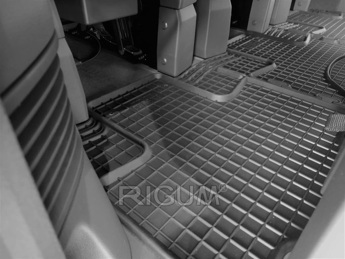 Gummimatten passend für VW T7 Multivan L2 Langer Radstand 10-teilige Komplettauslage mit Kofferraumwanne für Innenraum & Kofferraum - rutschfest und wasserdicht