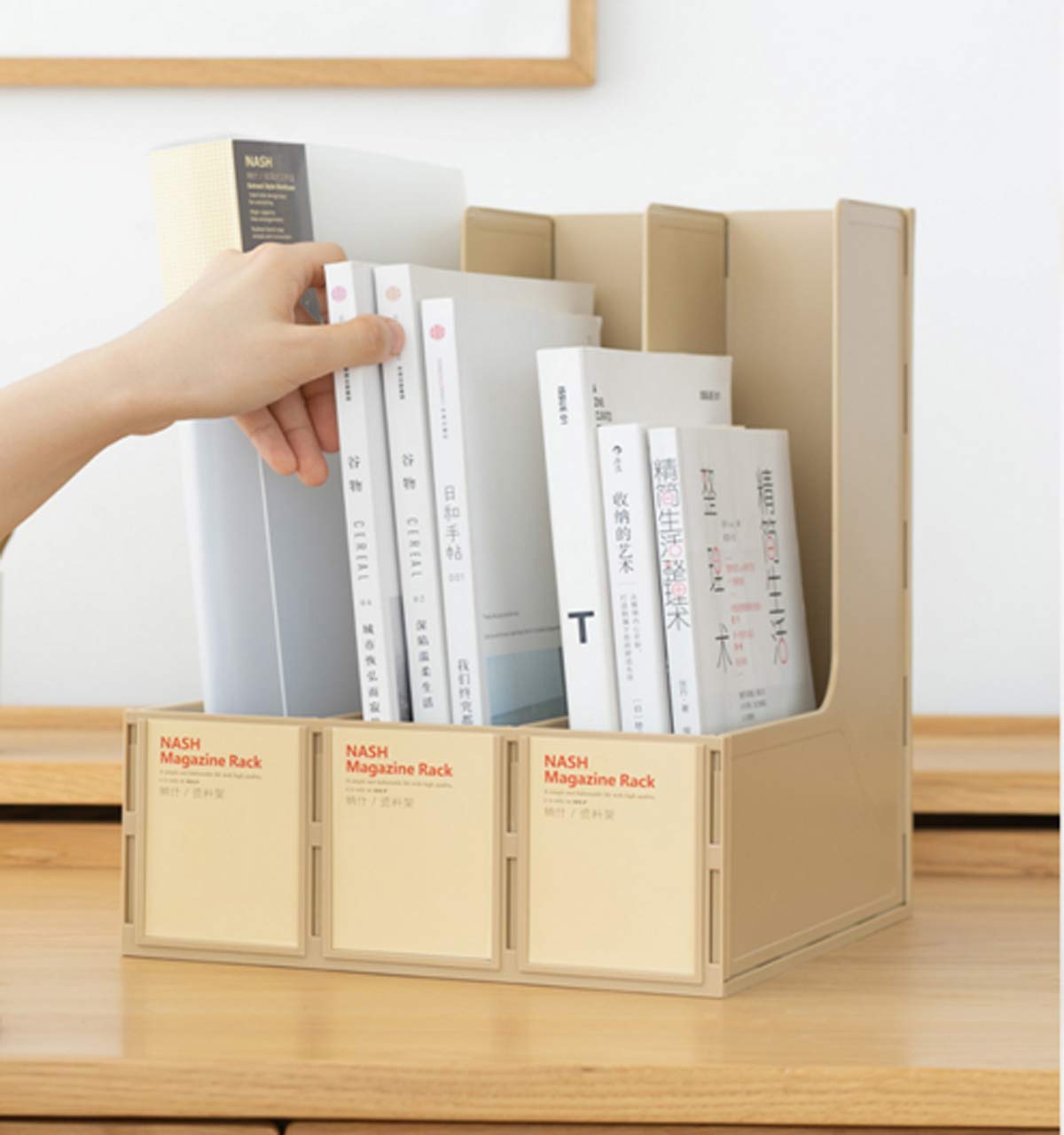 Amazon | ファイルスタンド a4 ファイルボックス 仕切り分け 3連 新聞