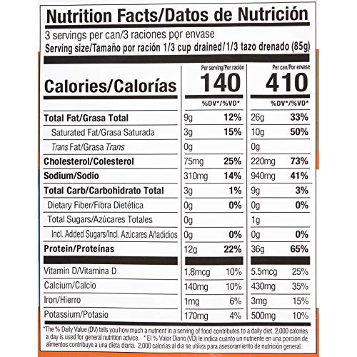 BUMBLE BEE Chub Mackerel, Canned Mackerel, High Protein, Keto Food, Keto Snack, Gluten Free, Paleo Canned Food, 15 Ounce Can (Pack of 12)