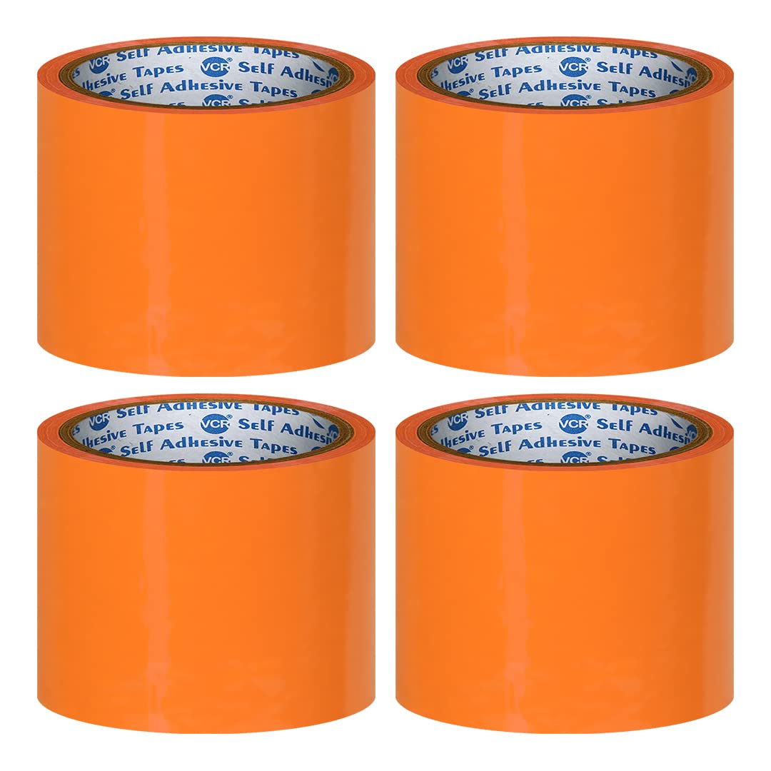 VCR Orange Color Tape - 50 Meters in Length - 72mm / 3" Width - 04 Rolls Per Pack - BOPP Self Adhesive Tape for Arts and Craft use, Box Packing, Office and Home use (B07RWX25F6) Amazon Price History, Amazon Price Tracker