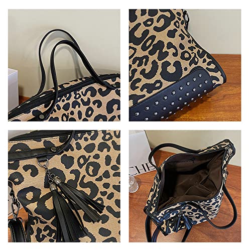 Bolso oversized leopardo para mujer miniatura 4