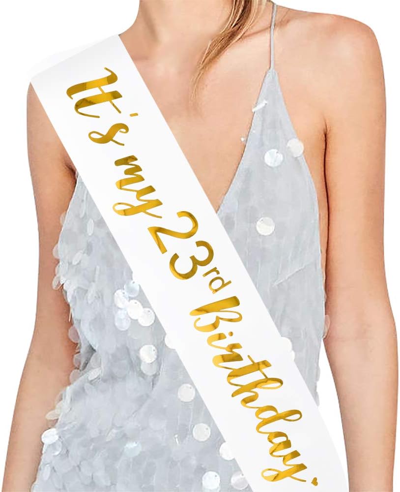 ADBetty"It's My 23rd Birthday" Sash – 23rd Birthday Sash Birthday Girl Sash Birthday Party Favours, Supplies and Decorations