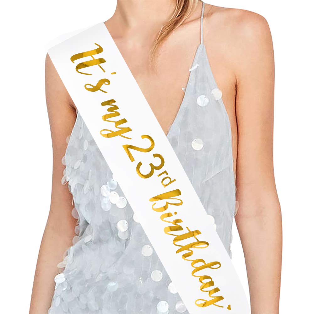 ADBetty"It's My 23rd Birthday" Sash – 23rd Birthday Sash Birthday Girl Sash Birthday Party Favours, Supplies and Decorations