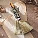 RENEMEGO Witch Broom Witchcraft Supplies - Altar Supplies with Tiger Eye Stone Wiccan Stuff Goddess Magic Broomstick with Natural Healing Crystals Hexagonal Points Pagan Reiki Energy Clearing Decor
