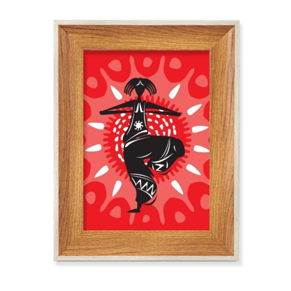 Cadre de photo silhouette danse mexicaine bois bureau tableau art peinture ensemble