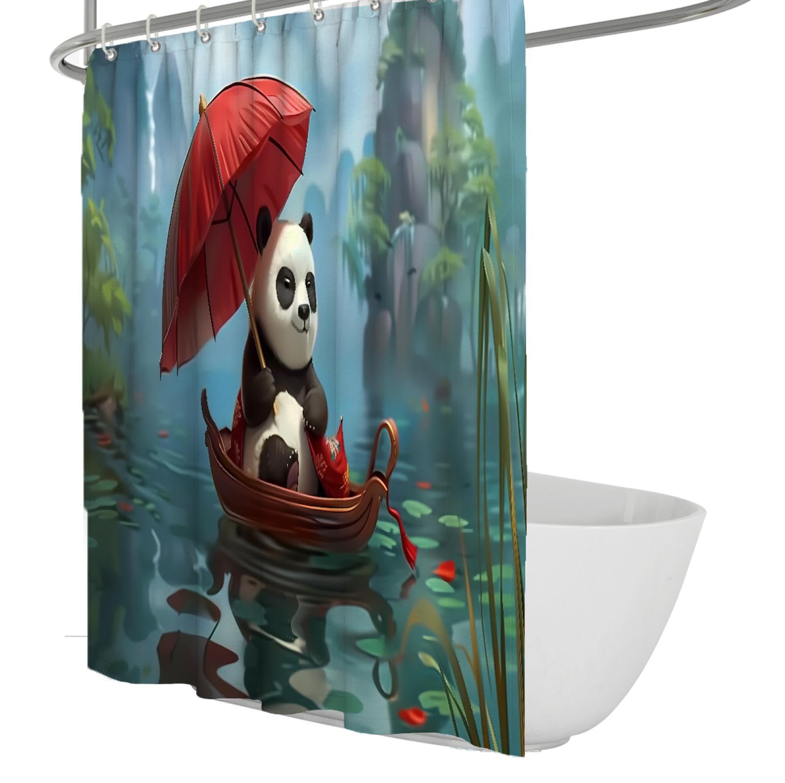 Fun Personalized Animal fat Cat Decor tenda della doccia, tende 177,8 x 177,8 cm in poliestere impermeabile accessori per il bagno con 12PCS ganci