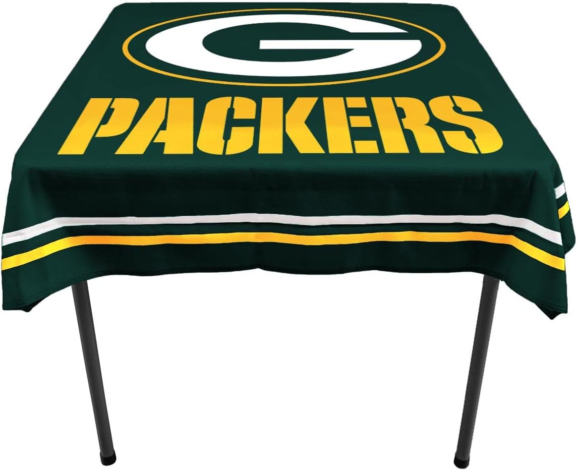 WinCraft Green Bay Packers Logo Tablecloth and Square Table Cover Overlay