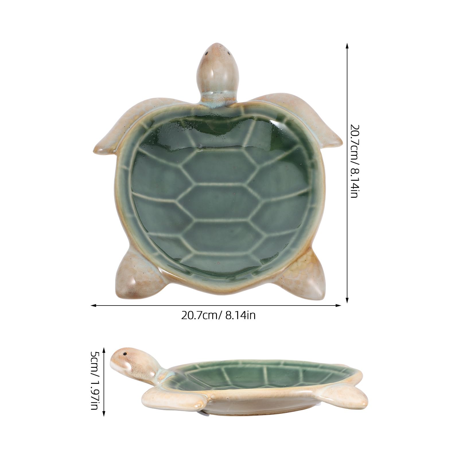 LABRIMP Schildkröten Schmuckschale aus Keramik mit Kreativem Design Platzsparend und Multifunktional für Schmuck und Schlüssel im Zuhause oder Büro
