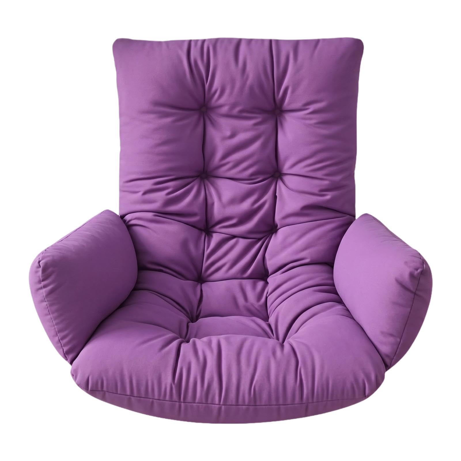 Swing Chair Cushion Egg Chair Cushion for Hanging Garden Chair Balcony Patio Violet|Home & Garden| Yard Garden & Outdoor Living| Patio & Garden Furniture| Chairs-image-5