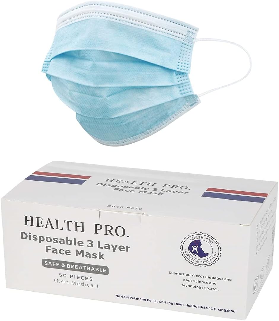Health ProFace Mask 3 Layer Disposable 50pcs - Al Tadhamon Safety