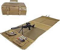 HOMEYA Extra Large Prone Shooting Mat - Waterproof 1000D Nylon Padded Roll-Up Tactical Mat with Bipod Holder & Pockets for Range Hunting