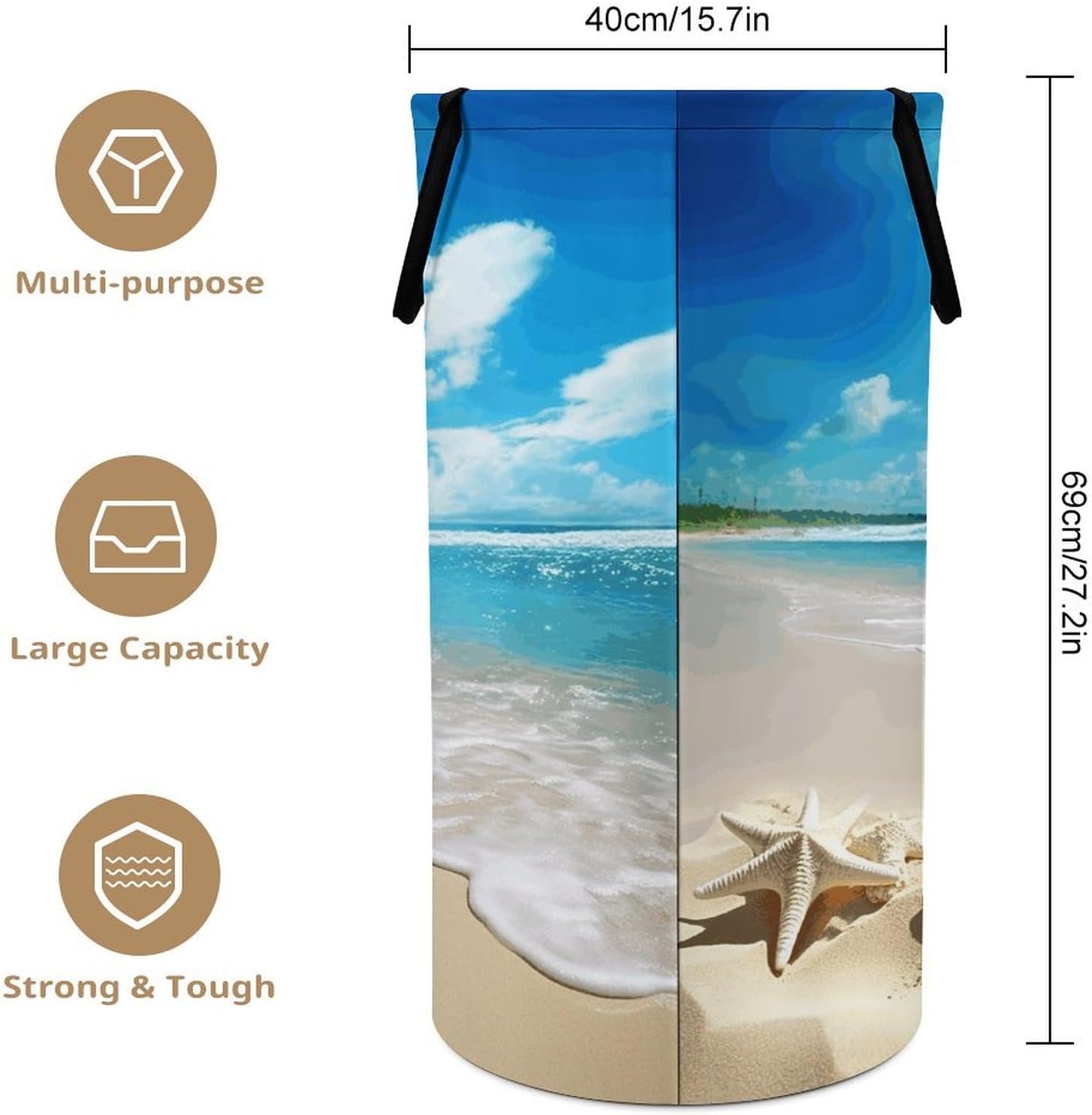 Dirty Clothes Basket Extra Large 110l Open Top Laundry Hamper With Portable Carry Handles, Foldable Waterproof Clothes Basket Spacious Laundry Bag For Bedroom Bathroom Laundry Room Dorm