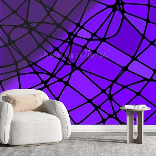 YANFENQI Peel and Stick Wall Paper Purple Papel Tapiz para Cocina Mosaic Decor Art Tv Background Easy to Install (W) 78.7" X(H) 59"