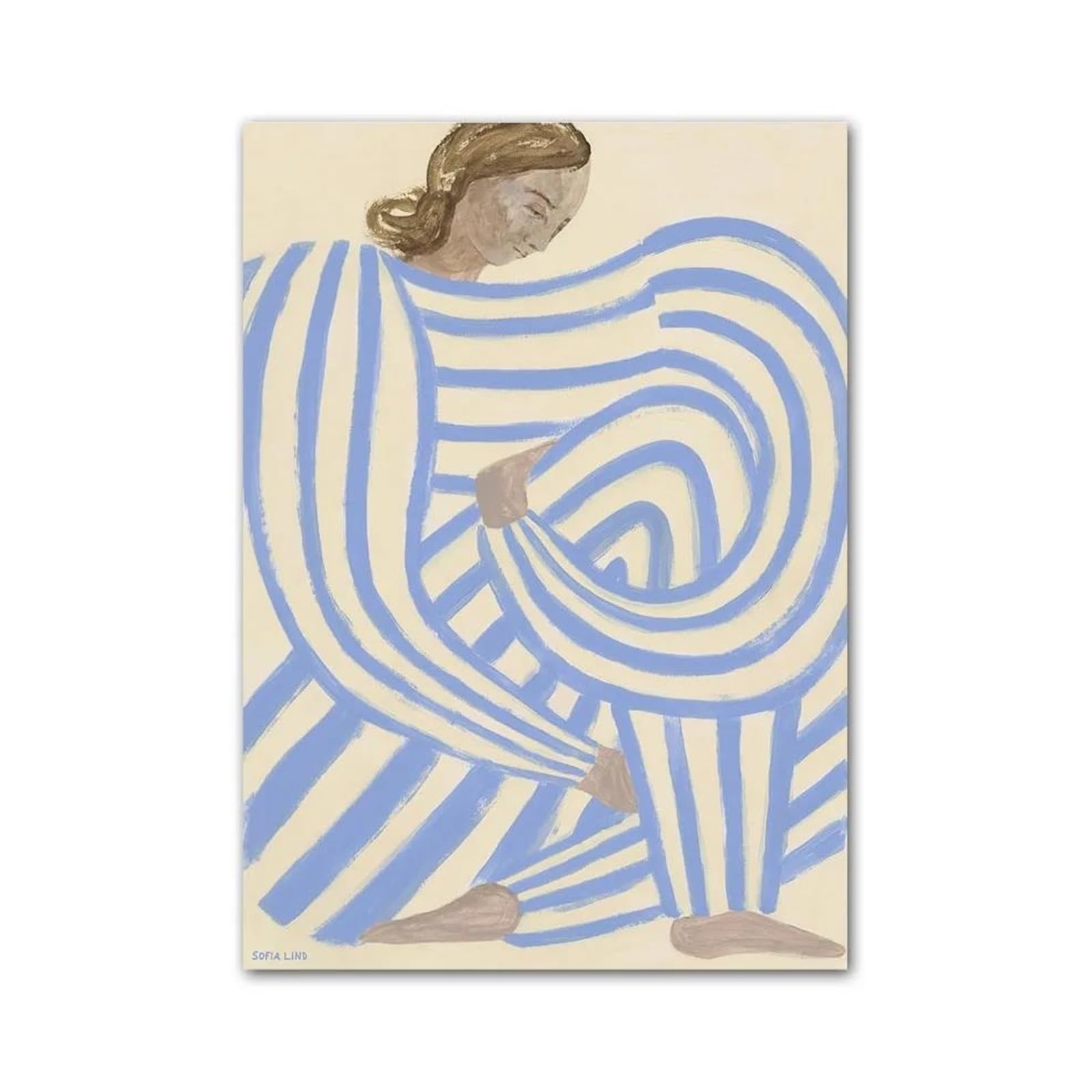 Solution murale salon LEMST tableau abstrait minimaliste pour habiller un mur vide