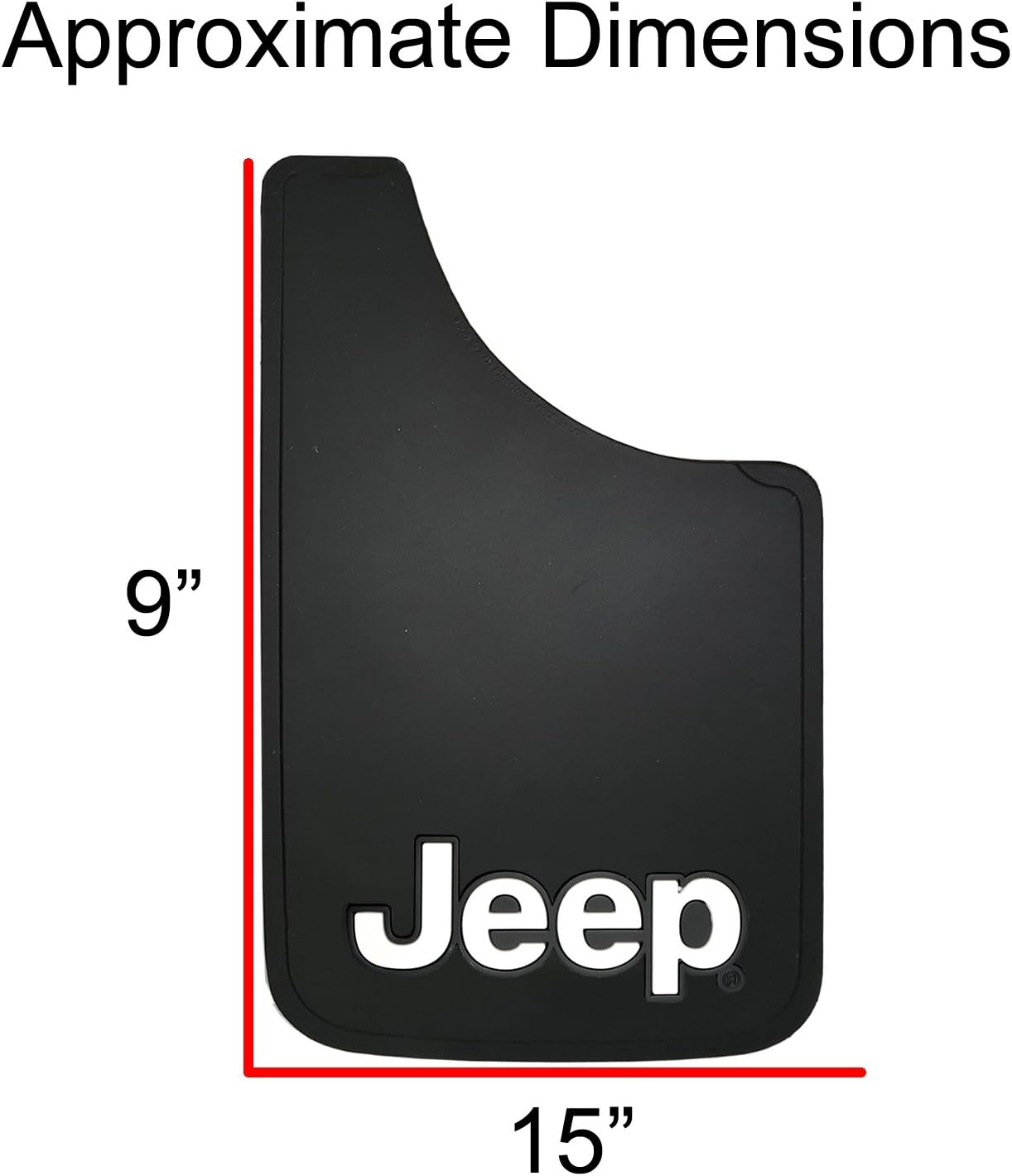 Jeep 11x19 Easy Fit Mud Guards Splash Guards1 Pair