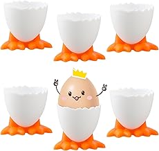 6 Pcs Egg Holders Egg Cup Holder Funny Egg Cup Set for Kids Breakfast Raw and Cooked Eggs