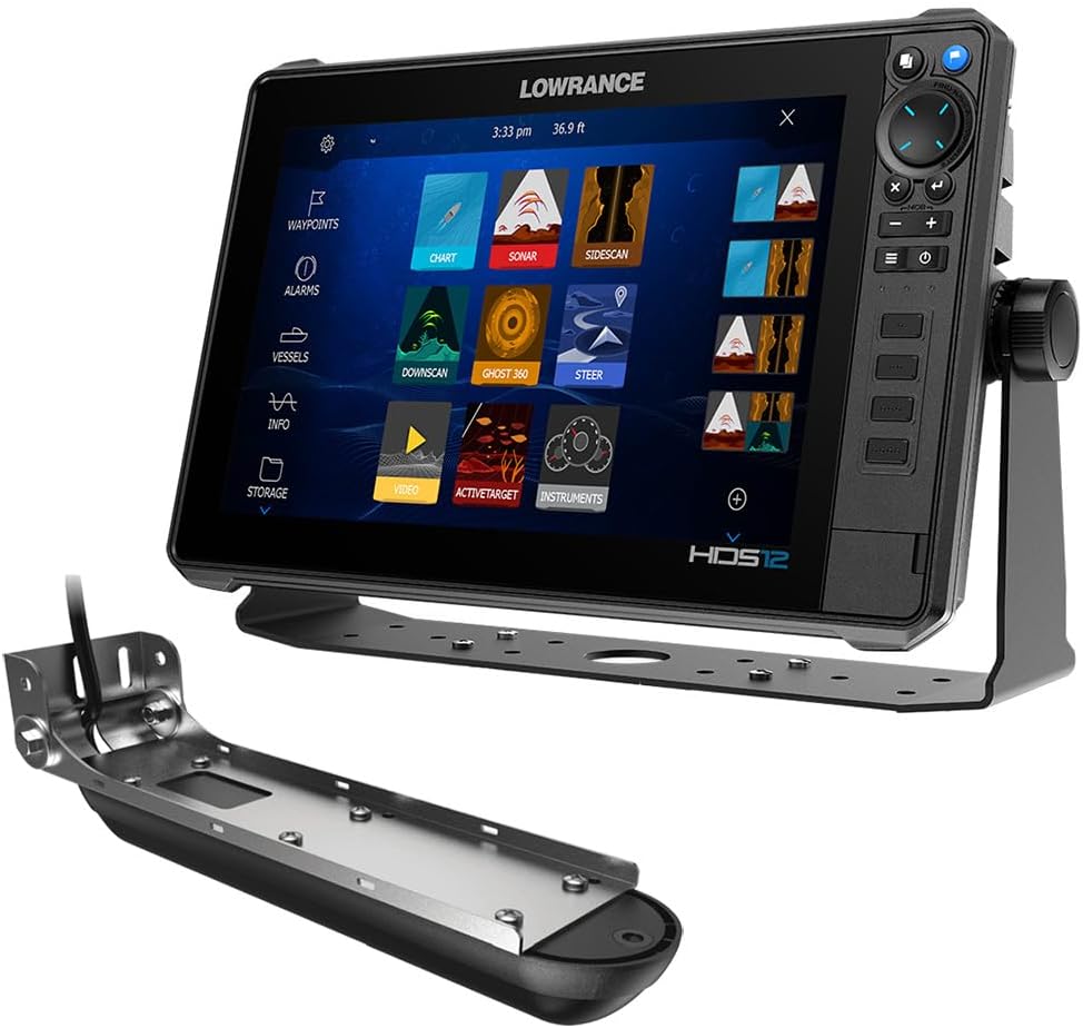 Lowrance HDS PRO 12 with Preloaded C-MAP Discover OnBoard and Active Imaging 3-in-1 Transom Mount Transducer (000-16521-001)