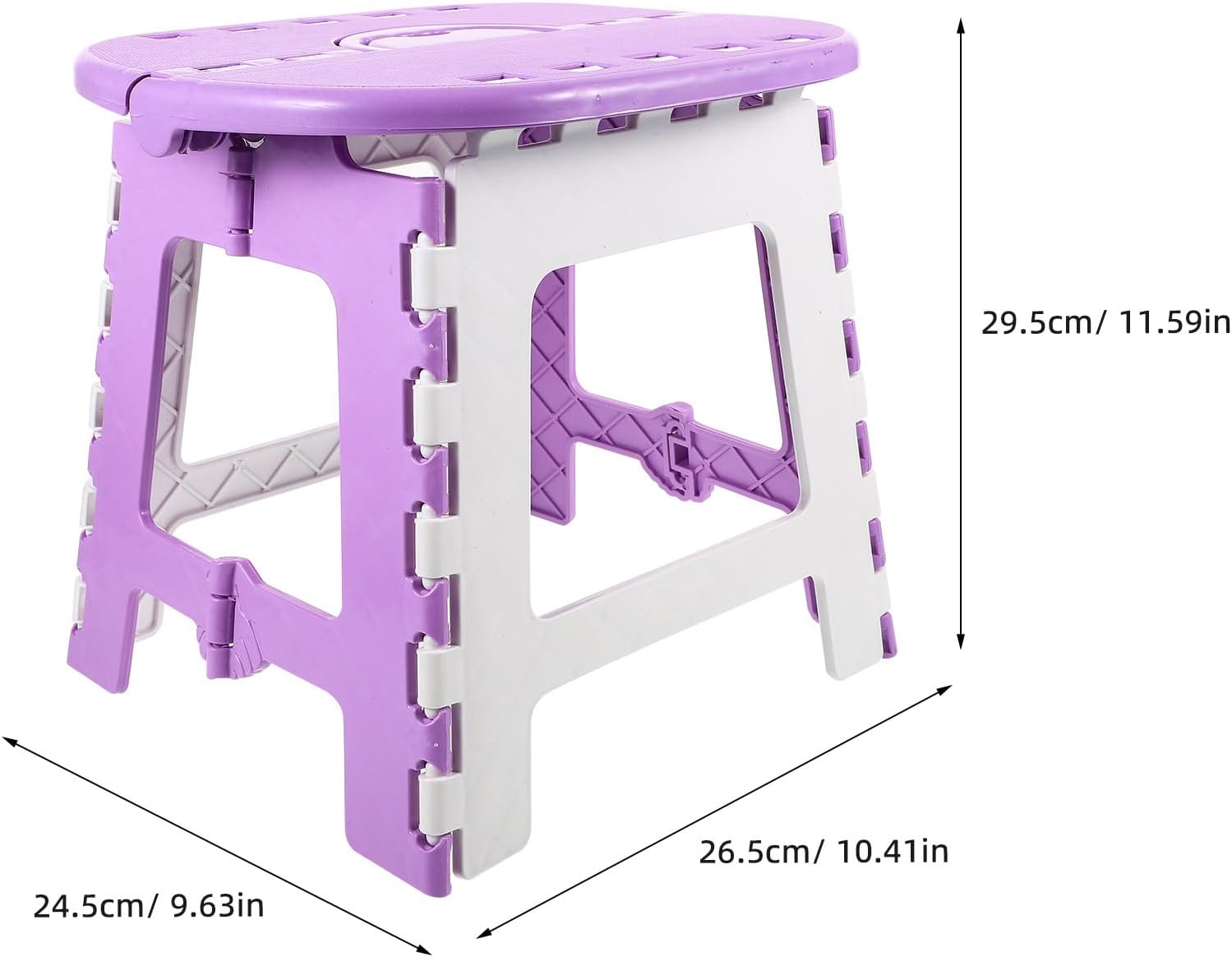 Toddmomy Portable Folding Stool, Lightweight Plastic Compact Camp Stool with 27cm Height, Foldable Outdoor Seat for Fishing, Camping, Hiking, and Travel