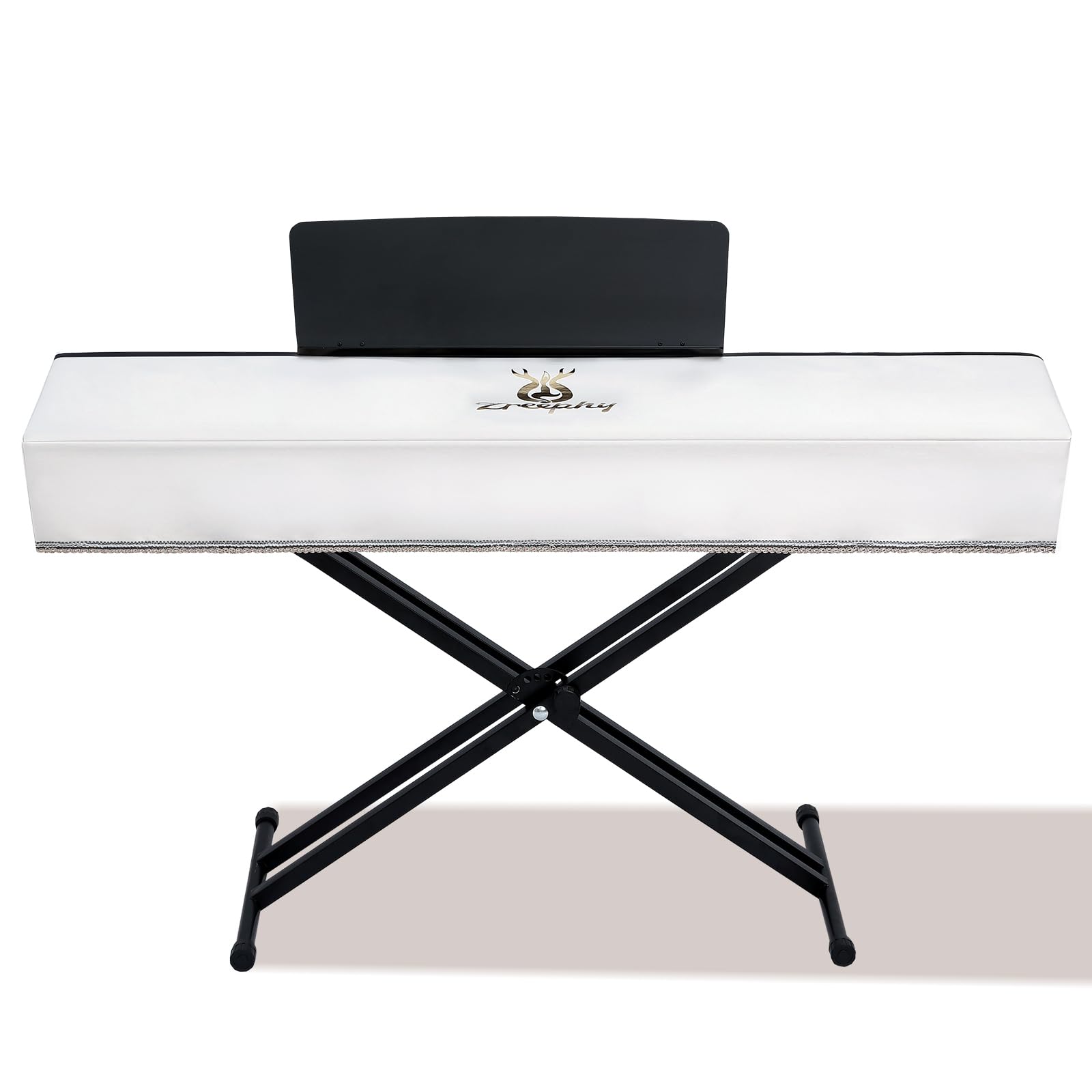 Housse anti-poussière pour clavier de piano avec ouverture de pupitre à fermeture éclair, housse anti-poussière compatible avec Yamaha DGX670 88 touches claviers de pianos numériques série KBP
