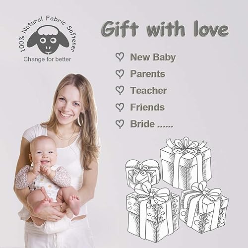 Miniatura 7 de Budieggs Bolas de secado de lana orgánica XL paquete de 6 suavizante de tela 100 libre de químicos de Nueva Zelanda para más de 1000 cargas seguras