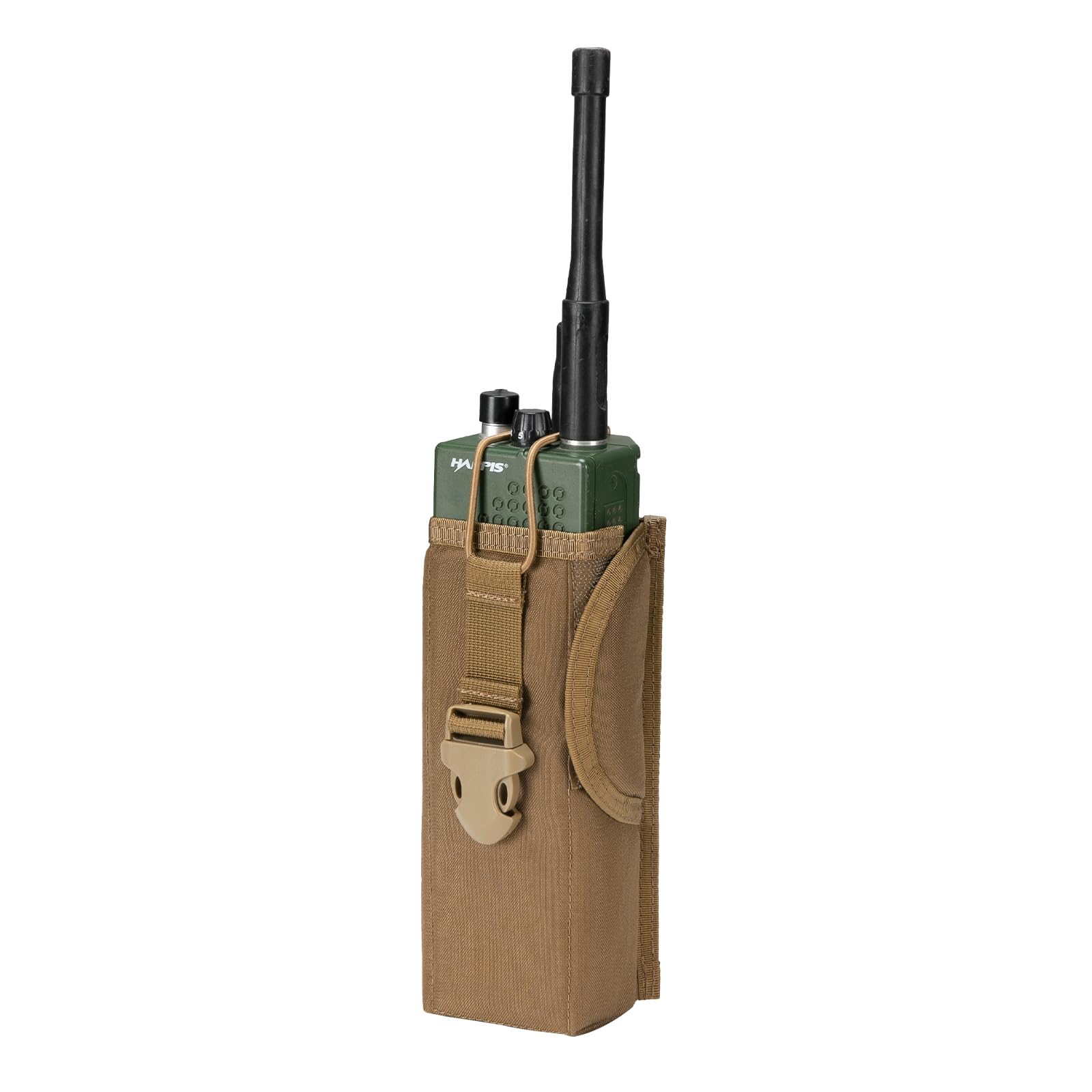 EXCELLENT ELITE SPANKER Pochette Talkie,Étui pour Talkie Walkie,Tactique Nylon Talkie Walkie Pochette pour Radio Portable ou Talkie-walkie (Coyote Marron)