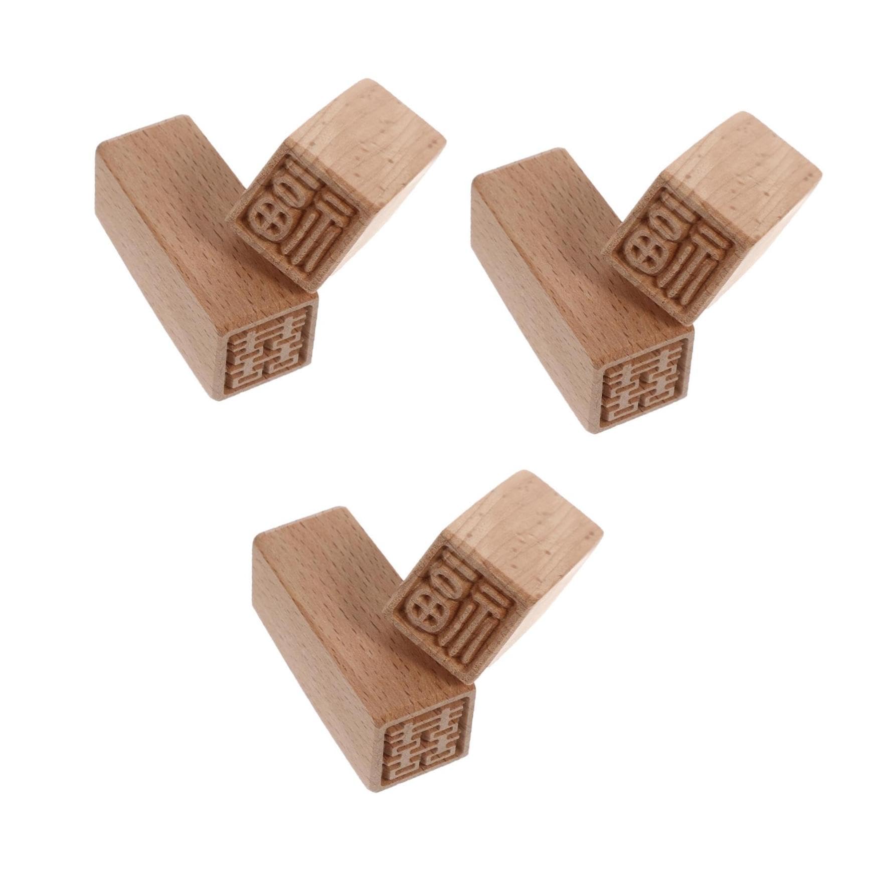 6piezas Sello De Pastel De Madera Patrones Auspiciosos Moldes Para y Postres Para Decorar Tartas y Galletas