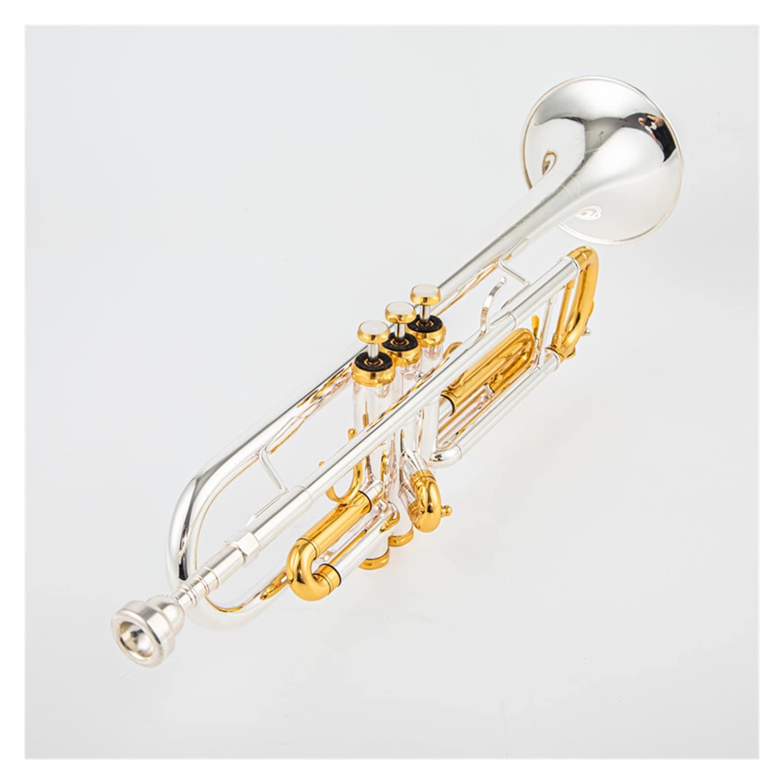 Profesjonalne Standardy Bb Mała Trąbka Profesjonalne Instrumenty Muzyczne Z Futerałem Silver Golden Key Do Użytku Studenckiego początkujących trąbka