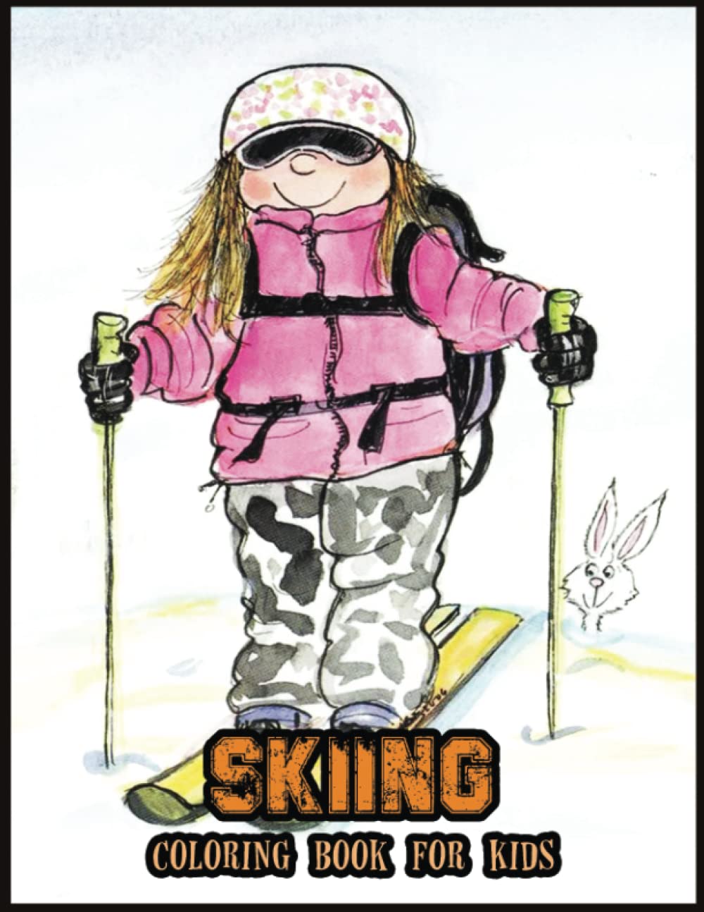 Skiing Coloring Book for Kids: Awesome Skiing Designs in 110 Coloring Pages for Relaxing, Creativity, Gifts for Adults, Teen, Kids, Toddlers, Skiing Lovers and Fans