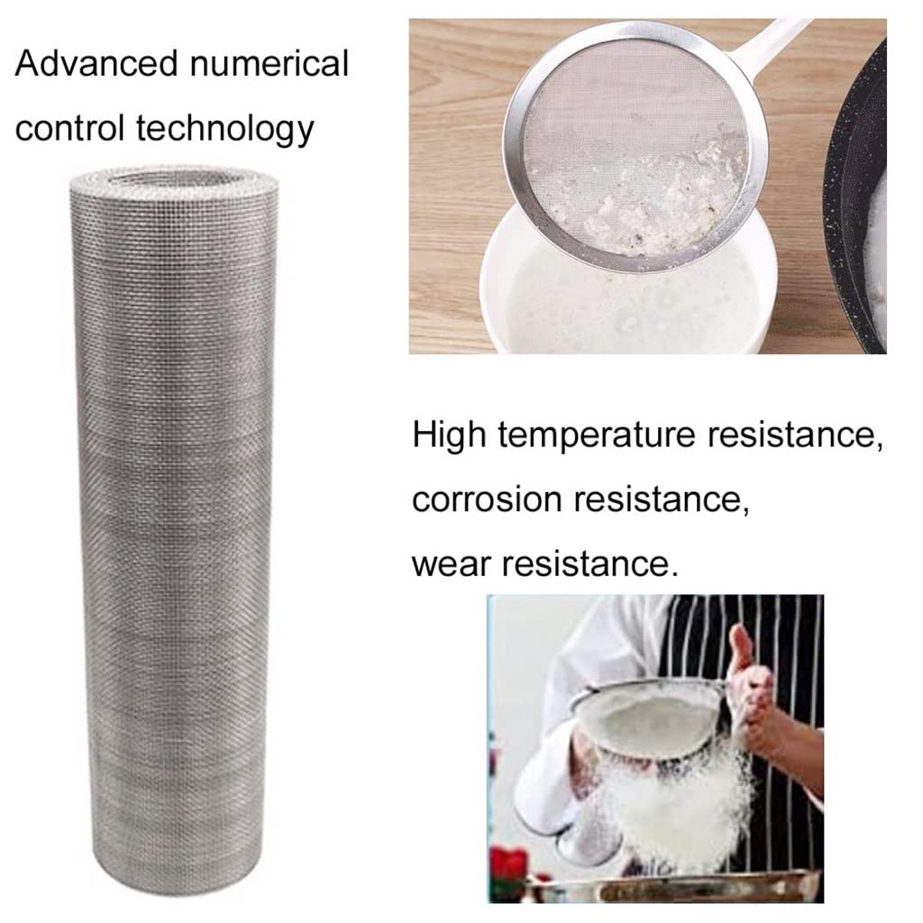 50 x 50 cm 304 in acciaio inox tessuto filo filtro – 16 maglie (foro 1,4 mm) – filtro industriale per filtrazione in applicazioni chimiche alimentari e acqua