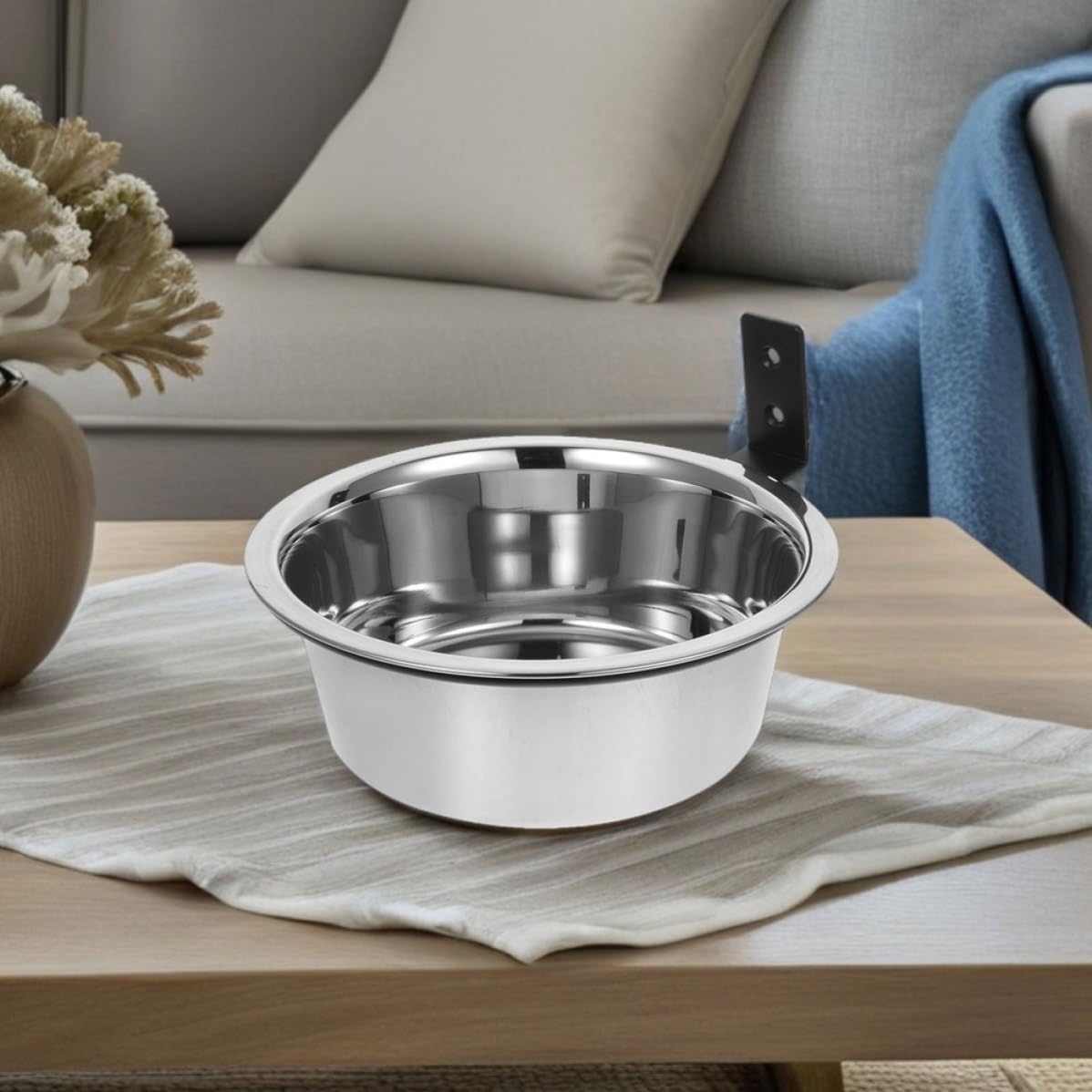 ABOOFAN Lot de 2 Sets de Sets de Gamelles Suspendues pour Chiens et Chats en Acier Inoxydable Argenté, Design Mural Surélevé Facile à Nettoyer, pour Maison et Enclos pour Animaux