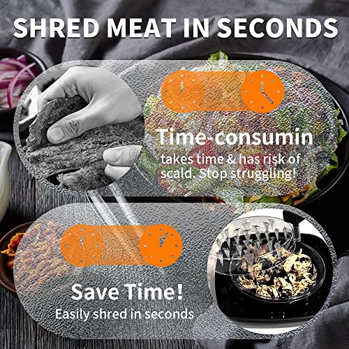 2023-Upgrade-Chicken-Shredder-Meat-Shredder-with-Detachable-Plate-Visible-Chicken-Breast-Shredder-Tool-Twist-with-Strong-Grip-and-Sharp-Spikes-for-Cutting-Meats-Vegetables-Hard-CheeseBlack