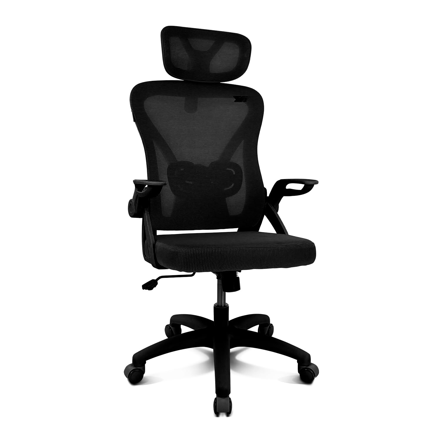 DRIFT GAMING DRAIR35 – Silla Escritorio Ergonómica Oficina y Hogar de Malla tensada Transpirable, Reclinable 90-120°, Reposacabezas y Reposabrazos Abatibles, Soporta hasta 120 kg, Negro