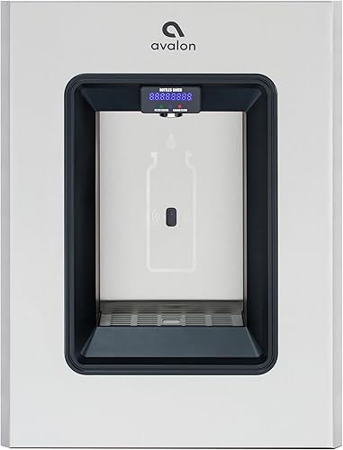 Avalon Estación de llenado de botellas en la pared, dispensador de sensores, autolimpieza, pantalla digital de contador de botellas, filtración