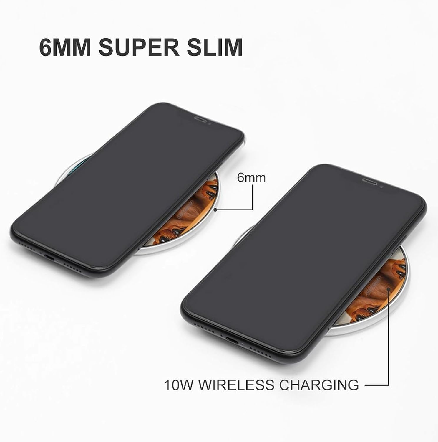 Dachshund Dog Wireless Charger 10W Portable Fast Wireless Charging Pad Compatible with Phone Slim Charging Station Lightweight Charger Mat Charging Block for Travel Home Office image 3