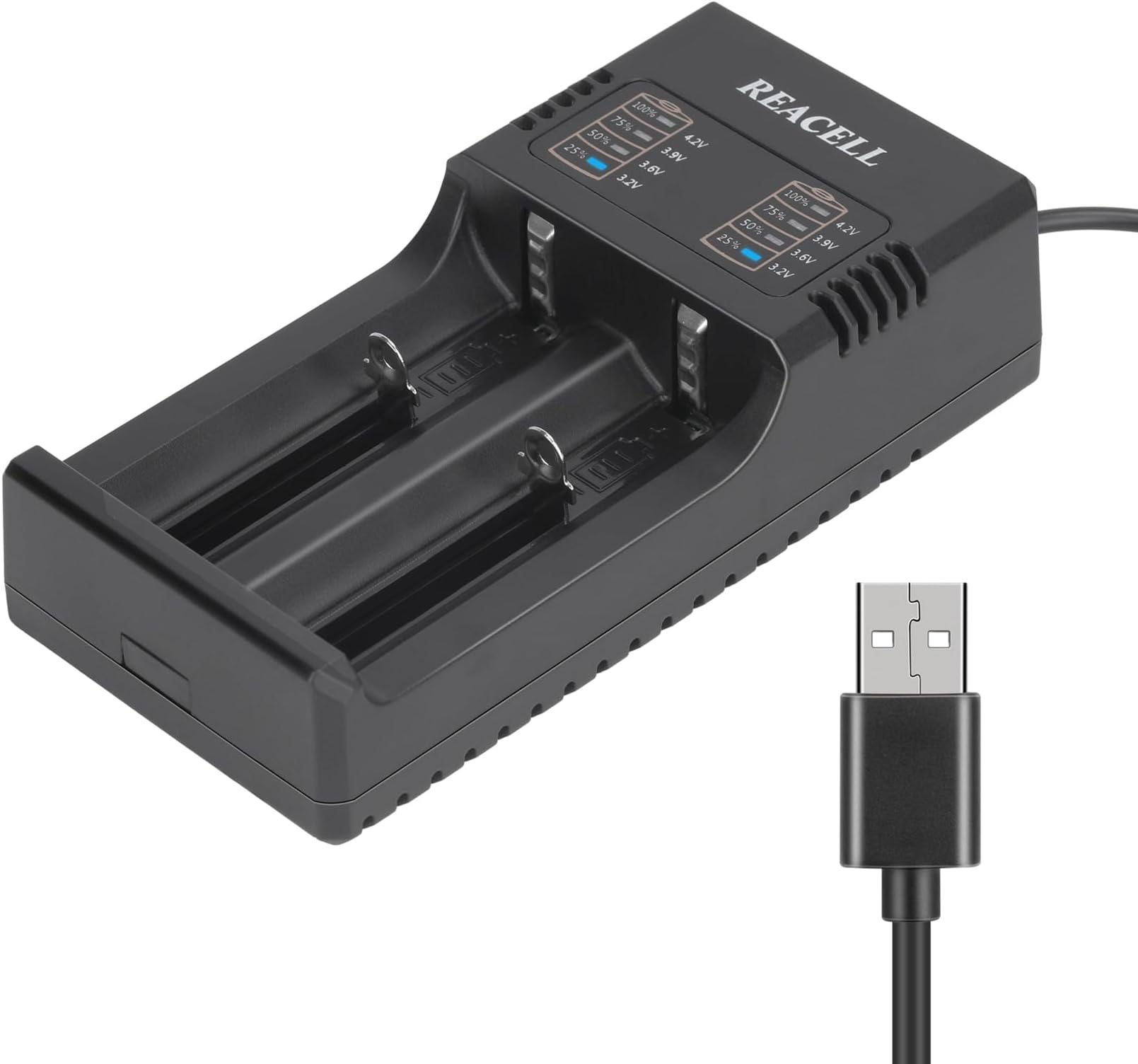 Chargeur Universel 4 Baies Pour Batteries AA AAA 18650 Etc. - Écran LCD, Charge Rapide Et Sécurisée