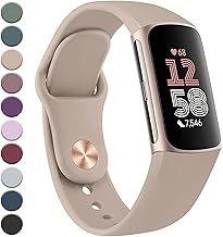 Meliya Strap for Fitbit Charge 6 for Women Men, Silicone Replacement Sport Replacement Wristband Compatible with Charge 5