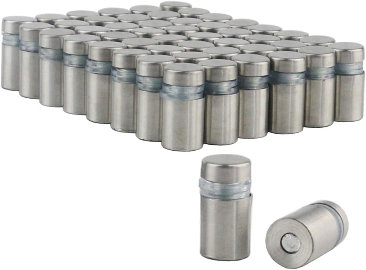 Crazy Clearance Ogrmar 50PCS 12x25mm Stainless Steel Wall Standoff for Glass (19x25mm)