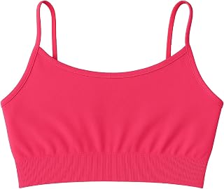 Kurve Girl’s Training Sports Bra – Seamless Bralette Kids Crop Cami Made in USA