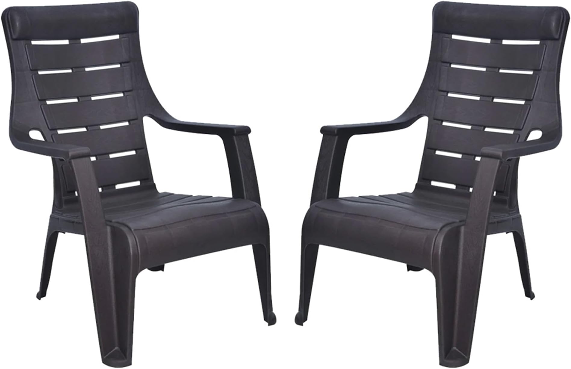 Nilkamal WEEKENDER Plastic Mid Back with Arm Chair | Chairs for Home| Dining Room| Bedroom| Kitchen| Living Room| Office - Outdoor - Garden | Dust Free |100% Polypropylene Stackable Chairs | Set of 2