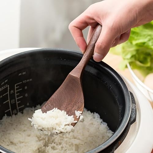 Miniatura 5 de Juego de cucharas de madera de nogal negro para cocinar y servir, perfecto para entusiastas de la cocina y amantes del gourmet