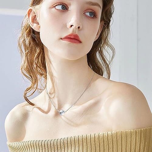 Miniatura 9 de Nearawing Adjustable 925 Sterling Silver Plated with 18K White Gold Lapis Lazuli Necklace for Women - Handmade Crystal Pendant Jewelry  Birthstone