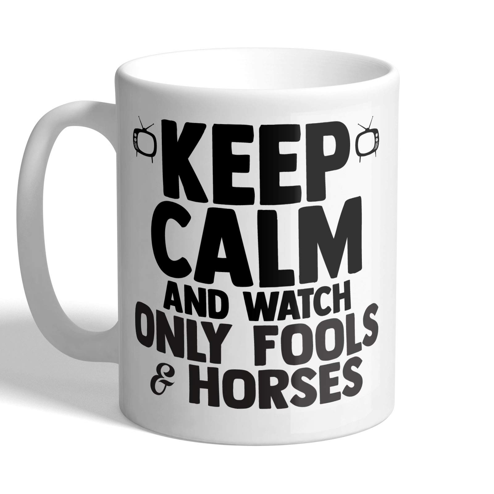 I Love Mugs Ltd White I Love Mugs - Keep Calm And Watch Only Fools & Horses - Mug, Ceramic, 11Fl.oz.